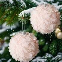 KOYPTL Christmas Balls Ornaments,Elegant Velvet Shatterproof Balls Christmas Tree Gift Boxes,Christmas Tree Ornaments Present Decorations For Home Indoor Xmas Party Wedding Decor(10cm Pink)