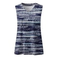 thumbnail image 4 of Camiseta holgada sin mangas con cuello redondo y estampado de flores informales de verano para mujer Pompotops lopia994493, 4 of 5