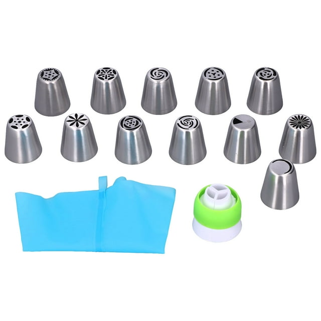 Punta de glaseado de flores varios estilos Acero inoxidable Operación simple Juego de puntas de tubería de fácil limpieza para decorar pasteles ANGGREK Otros