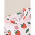 thumbnail image 6 of Suealasg 2Pcs Toddler Baby Girl Fall Winter Outfits Long Sleeve Strawberry Print Tops + Flare Pants Set 6M 11T 2T 3T 4T Kids Girl Clothes, 6 of 8
