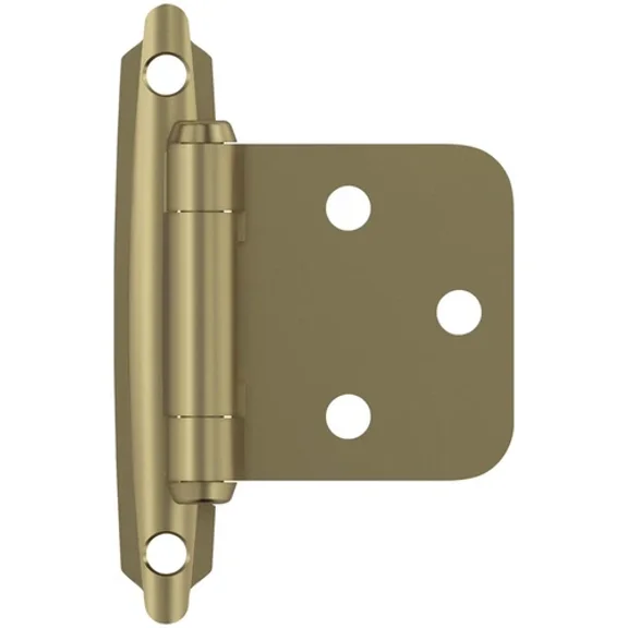 Amerock Golden Champagne Face Mount Cabinet Hinge (2-Pack)