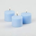 thumbnail image 2 of Richland Votive Candles Light Blue Unscented & Eastland Clear Votive Holders Set of 72, 2 of 4