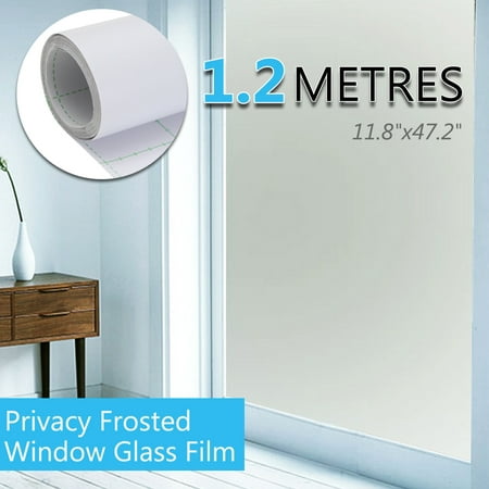 Frosted Window Tint Glass Privacy Protection Tint Sticker Cover DIY Decal PVC Film For DIY Home/Office/Store 48X12 (Best Diy Window Tint)