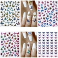 thumbnail image 4 of Kalolary 12 Sheets Butterfly Nail Art Stickers Decals, 3D Self-Adhesive Nail Decals Butterfly Designs Nails Supplies Butterfly Stickers for DIY Colorful Laser Butterflies Nails Manicure Decor, 4 of 7