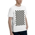 thumbnail image 2 of Bingfone Black And White Checkerboard Men'S Loose Fit Short-Sleeve Pocket T-Shirt, 2 of 7