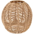 thumbnail image 1 of OULII Hand Woven Lampshade Light Brown Metal Home Decoration 1Pack, 1 of 8