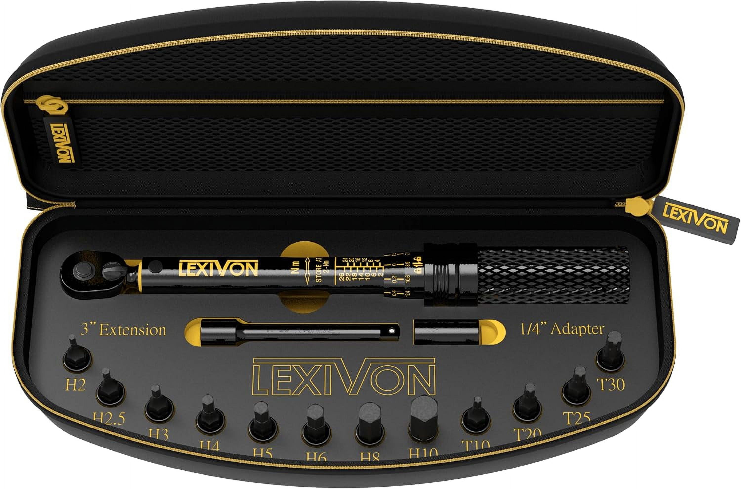Lexivon, Bike Torque Wrench, 72-Tooth Gear, 12 x Bit Socket