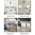 thumbnail image 3 of Spring Flowers Short Blackout Curtains 45 Inch Long Purple Tulips Bee Floral Rod Pocket Kitchen Curtains, 2 Panels Thermal Insulated Room Darkening Drapes for Bedroom, 42"W x 45"L, 3 of 5