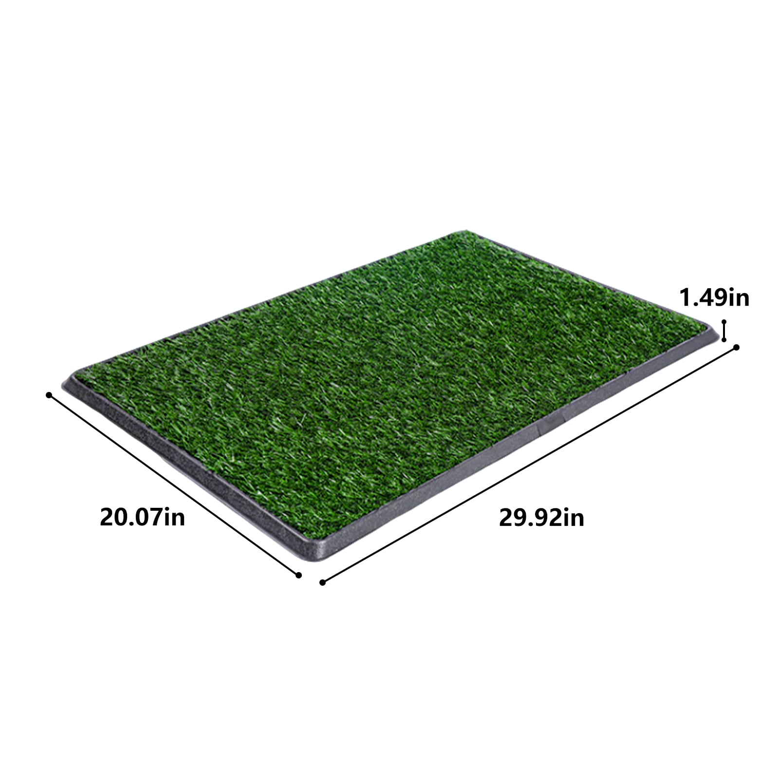 Dog Grass Pee Pad with Tray, 3-Layer Reusable & Washable Potty Training Pad, Artificial Turf for Indoor Outdoor Use, for Small & Medium Dogs (30 x 20 Inch)