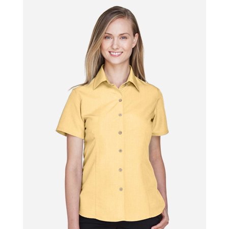 Harriton M560W Women s Barbados Textured Camp Shirt-pineapple-L