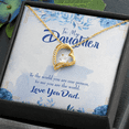 thumbnail image 5 of To My Daughter Daughter is Dad's World Forever Necklace w Message Card, 5 of 20