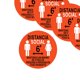 thumbnail image 4 of Paquete de 5 calcomanías para piso de miento , de señalización de piso de seguridad, mantiene una de 6 pies, re Colco pegatinas de distanciamiento social, 4 of 5