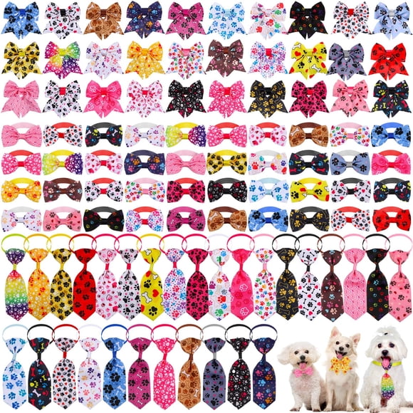 Juego de corbatas para perros Reginary, 100 piezas, para perros pequeños y medianos