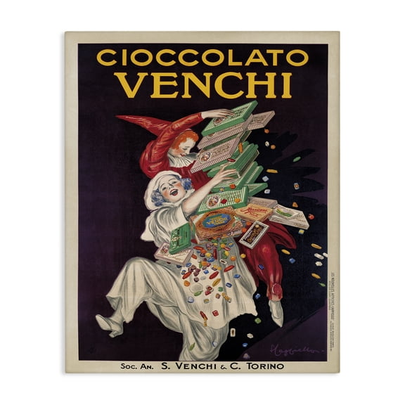 Stupell Industries Victorian Cioccolato Venchi Vintage Poster Canvas Art, 24 x 30, by Marcello Dudovich