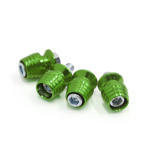 4Pcs Universal Luz Verde Metálico de Conversión Accesorio de Motocicleta de La Matrícula Perno Roscado