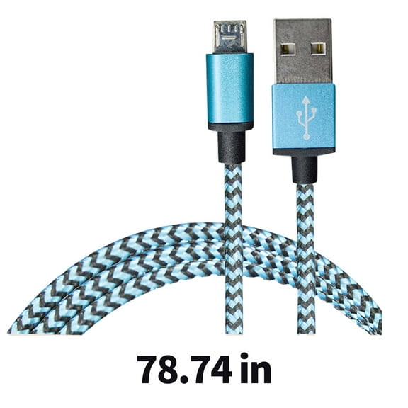 GJX Usb Cable,Fast Charging Micro Usb Cable,Corrosion-Resistant Upgraded Copper Core Android Charger Cable,Blue,6Ft