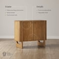 thumbnail image 3 of Nathan James Solace Mid Century Modern Cabinet, Storage Cabinet or Accent Cabinet with Doors with Solid Wood Legs and Adjustable Shelf, Light Brown, 3 of 6