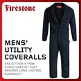 thumbnail image 2 of Firestone Mens Coveralls - Water Resistant Twill Workwear Durable Utility Jumpsuit with Quilted Lining, 2 of 7