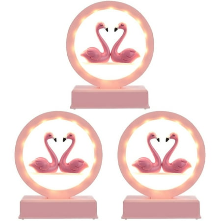 

3 pcs Graduation Gift Music Flamingo Night Light Adornment with No Battery