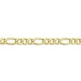 thumbnail image 5 of Auriga Fine Jewelry 10K Yellow Gold 7.3 mm Semi-Solid Figaro Chain Necklace for Women 20", 5 of 6