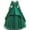 Green, variant on Odeerbi Toddler Girls Lace Embroidery Flowers Net Yarn Temperament Bowknot 2025 Long Sleeve Birthday Party Gown Long Dresses