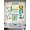 thumbnail image 3 of You Are My Sunshine Sheer Curtains 72 inches Long 2 Panels Set Vintage Sunflower Bee Farm Sheer Window Curtain Rod Pocket Voile Drapes for Living Room/Bedroom, Each 52" W x 72" L, 3 of 7