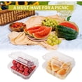 thumbnail image 4 of Disposable Transparent Plastic Packaging Box (100 Count) with Cover, Disposable Plastic to Go Boxes fruit and vegetable box,Used to Hold Fruits, Vegetables, Salad, 4 of 8