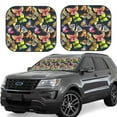 thumbnail image 6 of Kdxio Butterfly Wild Insect Print 2-Piece Sun Shade Front Windshield - Foldable Car Front Window Sunshades for Most Sedans SUV Truck, 6 of 6