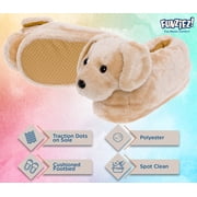 Silver Lilly Golden Retriever Dog Slippers - Animal Slippers Novelty House Shoe (Gold, Medium)