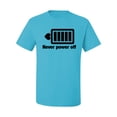 thumbnail image 2 of Cute Heart Never Power off Love Couple Gift Valentine's Day Men's Graphic T-Shirt, Light Turquoise, 3XL, 2 of 3