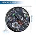 thumbnail image 3 of Voice Activated Clock with Glow Light 12 Inch Large Silent Wall Clock Battery Operated for Home Decor Blue Peonies, 3 of 8