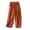 Orange, variant on WREESH Womens Wide Leg Pants Solid Color Pocket Cotton Linen Casual Loose Long Pants Orange