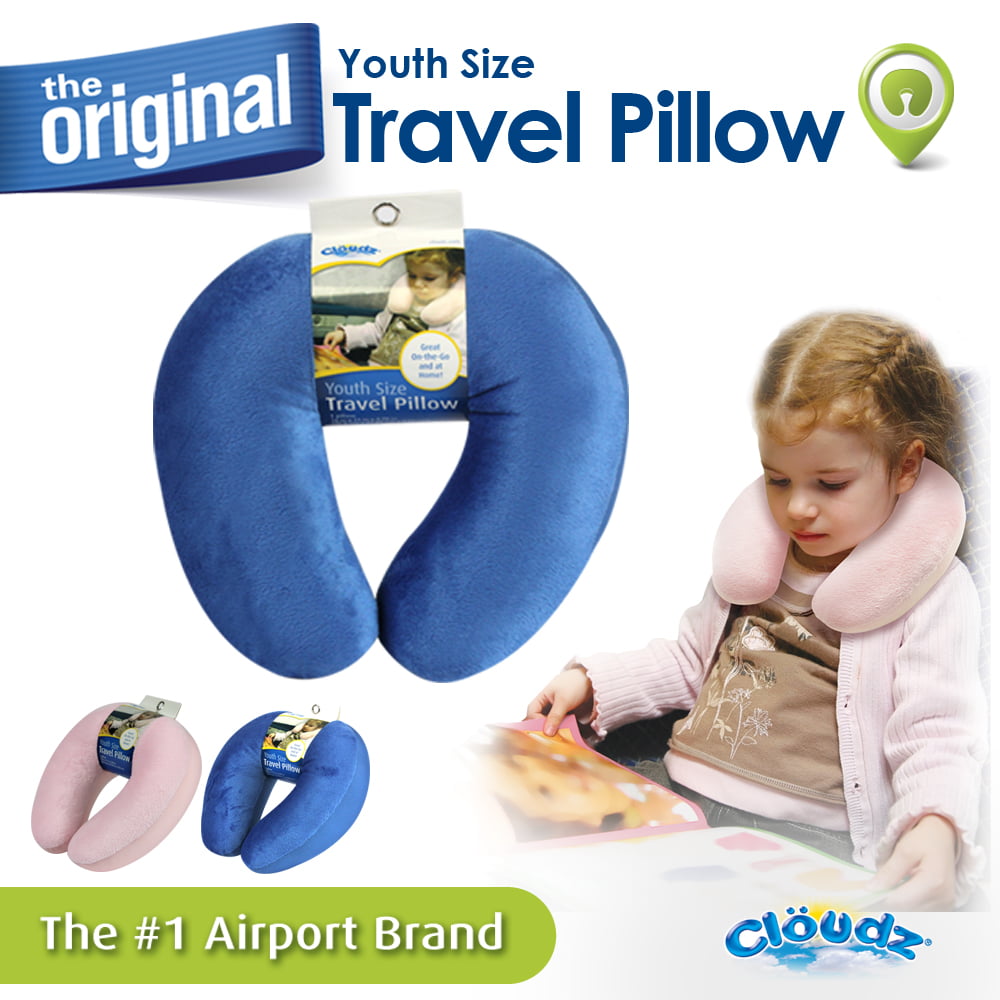 Cloudz Dual Comfort Microbead Travel Neck Pillow Blue 