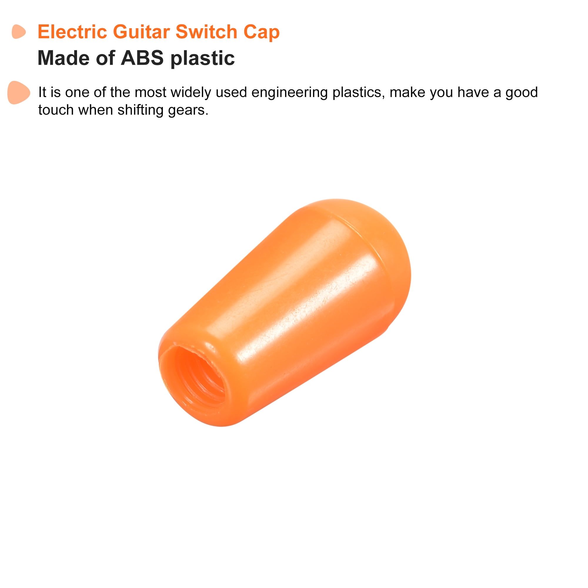 Unique Bargains Guitar Toggle Switch Knob Cap Cover ABS for 3 Way Guitar Switch Orange