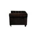 thumbnail image 3 of American Home Classic Claire 15" 1 Seat Velvet Sofa in Gold and Chocolate, 3 of 6