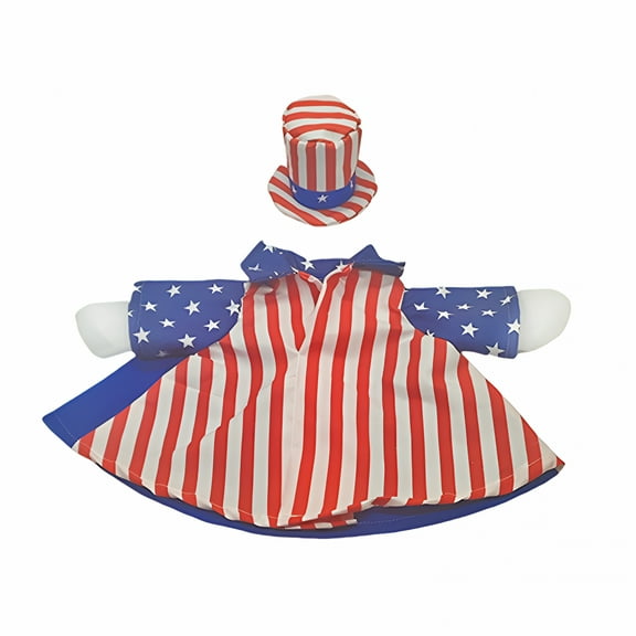 LAMIRO 4Th of July Porch Gooses Outfit, Durable and Easy to Use for Outdoor Decoration (Statue Not Included)