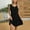 Black, variant on Women's Dresses Under $10 Summer Solid Pleated Round Neck Sleeveless Pockets Dresses Casual Comfortable All Occasion Wear