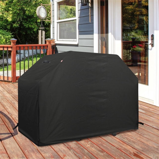 Expert Grill 60” Grill Cover, Abrasion & Water Resistant Black PVC.