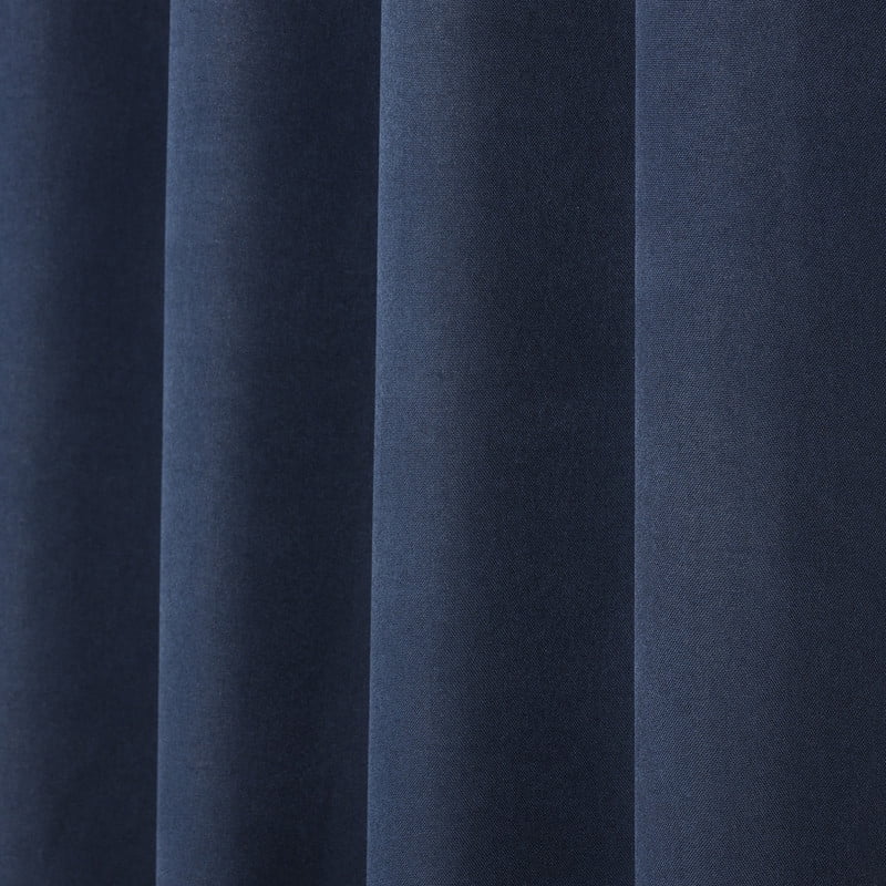 Superior Neal 100% Blackout Curtains Set of 2, Grommet Curtain Pannel Pair, Navy Blune, 52"W x 108"L