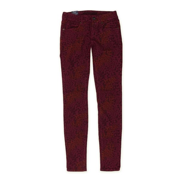 Bullhead Denim Co. Womens Leopard Print Skinny Jeans, Red, 5/6 - Walmart.com