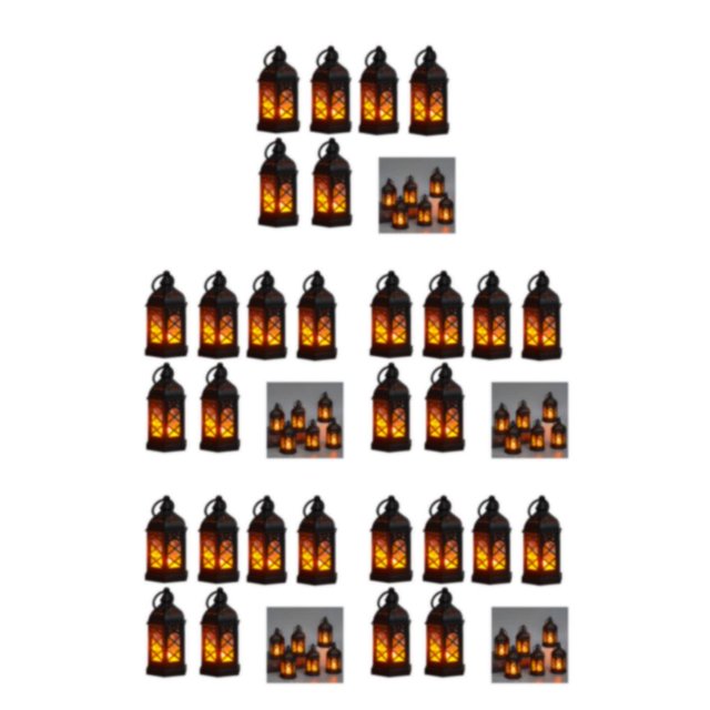 Guardoinrt 2pieces Elegance To Home With Lanterns Decorative Indoor Desktop Candle Lantern black*6PCS 5Set