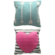 10" x 10" Mosos Decorative Mini Throw Pillows Set of 2 Spider, Pumpkin, Heart, Blue Arrow or Mixed