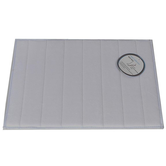 Medium-Sized, Memory Foam Bath Mat in Pewter