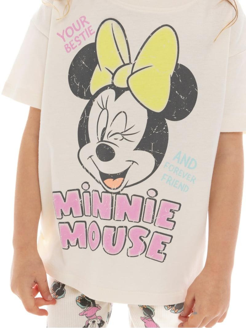 Minnie Mouse Toddler Girl Graphic Tee and Bike Shorts Set, 2-Piece