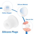 thumbnail image 3 of Uxcell 20Pcs Silicone Plugs 0.43" Salt Shakers Hollow Stopper Sealing Plug White, 3 of 5