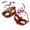 Red Gold, variant on Couples Masquerade Ball Mask Cosplay Mardi Gras Prom Dance Birthday Dad Daughters Party Wear or Cake Topper MASQ