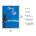 thumbnail image 2 of Hawaii - Red Blood Supermoon - Vintage Travel Poster - Master Art Print (Unframed) 9in x 12in, 2 of 4