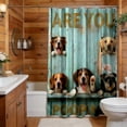 thumbnail image 4 of TIELUTT A Witty and Humorous Bathroom Curtain Embroide Shower Curtain Curtains for Small Windows in Bathroom Extra Long Shower Curtain Liner 84 Inches Long Tall Shower Curtain Shower Hang Line, 4 of 5