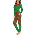 thumbnail image 2 of FKELYI Christmas ELF Santa Long Sleeve Pj 2-Piece Elastic Pullover Pants Loose Sleepwear Soft Adult Pajamas Women Size XL, 2 of 5