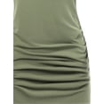 thumbnail image 4 of A2Y Women's Fitted Premium Fabric Side Ruched Sleeveless Top Light Sage L, 4 of 5